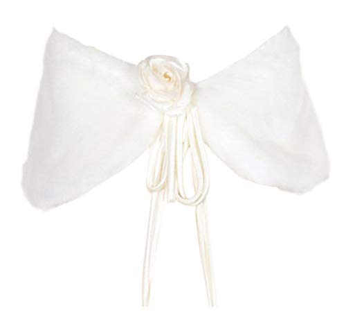BluNight Collection Elegant Fur Shawl Bolero Special Occasion Shawl for Girls Communion Wedding USA