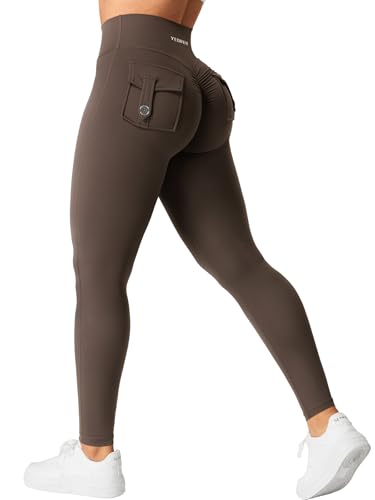 YEOREO CoreFlex Damen Sport Leggings mit Pockets V Taille Gym Leggings Butt...