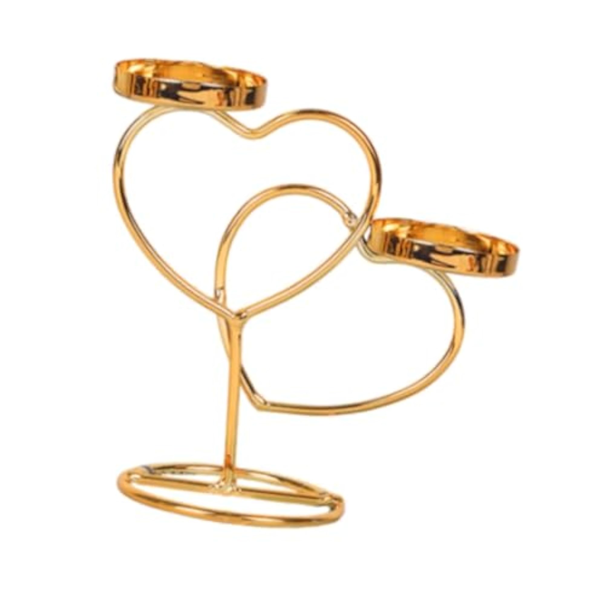 Double Heart Shaped Candlestick for Anniversary and Birthday