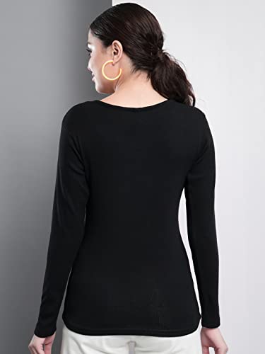 Image of Q - RIOUS Women's Solid Full Sleeve Scoop Neck Top