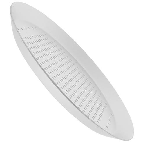 OUNONA 1Pc Aluminum Alloy Pizza Pan Perforated Baking Tray Non Stick Bakeware for Quick Cooking Easy Demoulding for Pizza Crepes Oven Silver