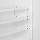 Relaxdays Hängeschrank Bad, 3 Fächer, HBT: 70,5 x 60 x 20 cm, Magnetverschluss, Landhausstil, schmaler Wandschrank, weiß