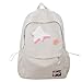 irLocy Y2K Backpack Star Backpack Preppy Backpack y2k Accessories Cute Kawaii Backpack Aesthetic Star Patch Canvas Backpack (beige)