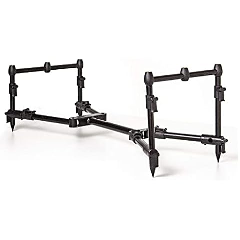 Saber - Supra Compact Pod - Matt Black Finish - Fishing Rod Holder - Fishing Rod Pod & Carry Case - Fishing Gear Equipment - Ultra Compact - Fully Adjustable Pod Rest Cover