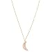 PAVOI 14K Rose Gold Plated Moon Shape Mother of Pearl Necklace