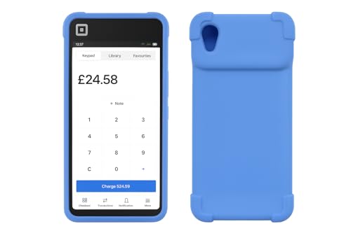 Funda para parachoques azul pastel con protector de pantalla para diario