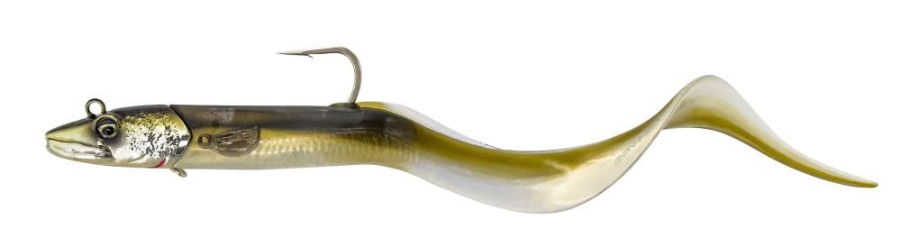 Savage Gear Conger Eel 200g Conger | Realistic Fishing Lure for Nordic Halibut, Coalfish and Cod | Pulsating Curl Tail Action | Built-in Rattles | Stainless Steel Hooks | Infused Squid Aroma