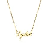 Hidepoo Lydia Necklace - 18K Gold Plated Name Necklace Lydia for Women Jewelry Good Name Necklaces