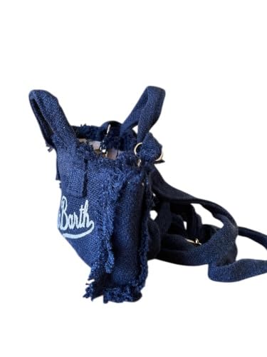 Saint Barth Mini-Schlüsseltäschchen mit Band, Blau
