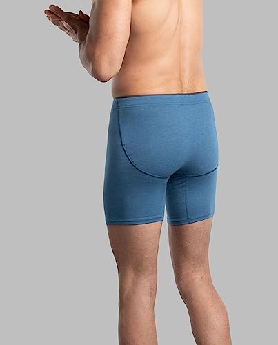 Fruit of the Loom Mens Crafted Comfort Fabric Covered Waistband Boxer Briefs Extended Sizes 3 Pack3