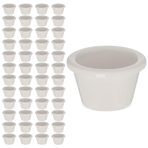 Ramequins lisses SAN Carlisle de 6,3 cm pour sauce et coulis en lot de 48 pièces