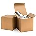ValBox 4x4x4 Brown Gift Boxes 50PCS Kraft Paper Boxes with Lids for Gifts, Crafting, Cube, Cupcake Boxes, Easy Assemble Boxes for Party Favor