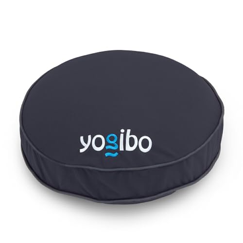 Yogibo Round Pillow Logo (ヨギボー ラウンド ピロー ロゴ) ネイビーブルー クッション 特大 座布団 厚め