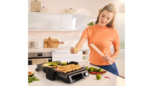 Braun MultiGrill 5 CG 5010, Plancha Eléctrica con Control Electrónico y Bandeja Recoge Grasa Extraible, 3 Posiciones de Cocción, Placas Extraibles y Lavables en Lavavajillas, 2000W, Negro/Metal - imagen 5