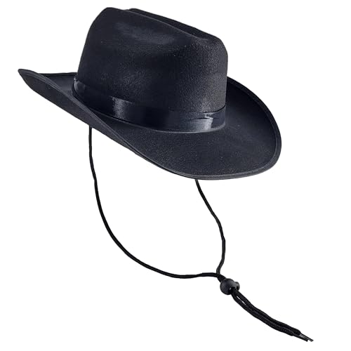 Image of The Dreidel Company Cowboy Felt Western Hat, 22 inch Circumference Dress Up Costume Clothes for Kids, Pretend Play, Party Favors