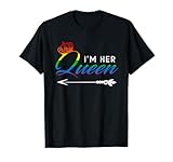 Matching Lesbian Couple Her Queen Girlfriend Pride LGBT T-Shirt