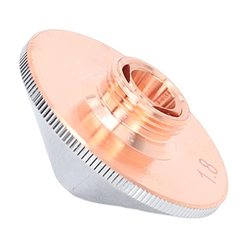 Cutting Nozzle Chrome Plated Copper, Dual Optical Fibre Cutter Nozzle, For Metal Fibre Cutting Machine (1.8mm / 0.07in Aperture)