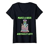 Womens Birthday Marijuana Cannabis Weed Funny 420 Stoner Humor Gift V-Neck T-Shirt