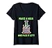 Womens Birthday Marijuana Cannabis Weed Funny 420 Stoner Humor Gift V-Neck T-Shirt