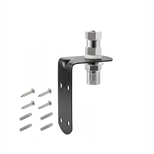 Eifagur L-Shape Universal CB Antenna Hood/Trunk Channel Wall Mount with SO-239 Stud Compatible with Standard 3/8-24 Threaded Antenna