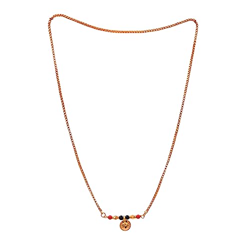 Image of Radha's Creations Golden Brass Mangalsutra Length 30.00 inches for Women