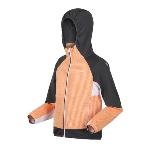 Childrens/Kids Prenton II Hooded Soft Shell Jacket (3-4 Years) (Apricot Crush/Seal Grey)3