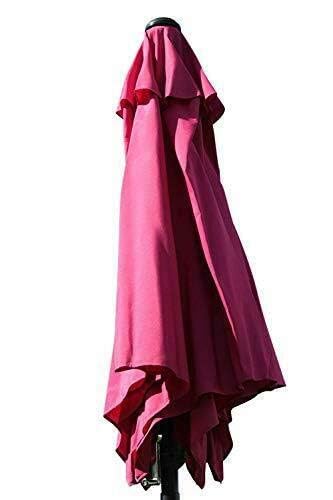 Hardwood Garden Parasol Umbrella - 2M Wide - (Pink)