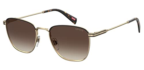 Levi's LV 1016/S Rectangular Sunglasses, Gold/Brown Gradient, 52mm, 19mm