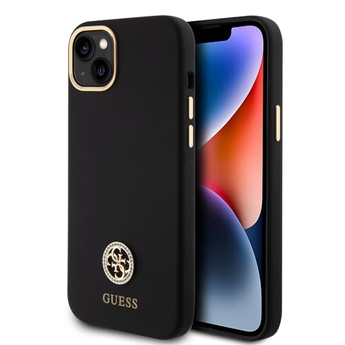 Preisvergleich Produktbild CG Mobile Guess - Flüssigsilikon Metall Logo Strass 4G - Schwarz