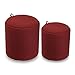 Versa Bangalore Quadratischer Puffhocker Fußhocker für Wohn- oder Schlafzimmer, 2er Set, mit Stauraum, Maßnahmen (H x L x B) 44 x 39 x 39 cm, Textil, Farbe: rot