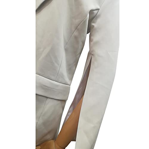 Women's 2-Piece Double Breasted Business Office Work Wear Slim Fit Suit Jacket Blazer + Pants Black #TOP1