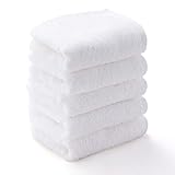 タオルファクトリーラボ ふんわり 吸収 フェイスタオル 5枚セット [エアリー] ホワイト 軽い 薄手 プチプラタオル 002 約34×80cm