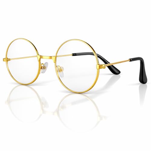 MERRYXMAS Nikolausbrille rund - Kostümbrille Brille- Zauberer &...