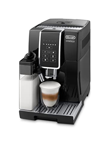 De'Longhi Dinamica Machine a Café Grain ECAM350.50.B, Machine Expresso et Cappuccino, Ecran Tactile, 1.8L, Noir