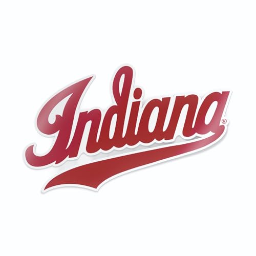 Image of Indiana University IU Hoosiers Script Indiana Crimson Red Weatherproof Vinyl Sticker Car Decal from Nudge Printing