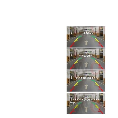 radar inverso Auto Video Sensore di Parcheggio 8 Telecamera di parcheggio Backup Reverse Backup Radar Detector Con Monitor Anteriore Auto Parcheggio Reverse Radar (Blu)
