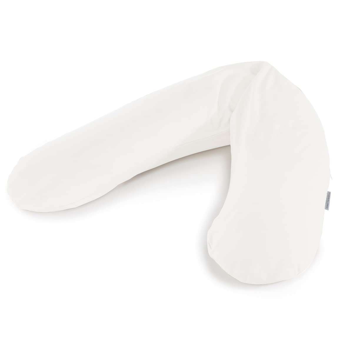 Cojín de lactancia original Theraline + funda relleno de espelta de bambú blanco nube
