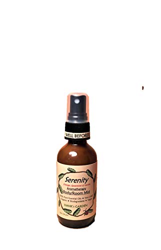 Serenity Aromatherapy Body and Room Mist Spray - Orange, Spearmint & Vanilla - 100% Pure Essential Oils, All Natural, Cruelty Free, Vegan, Organic, Biodegradable, Non GMO (2 oz)