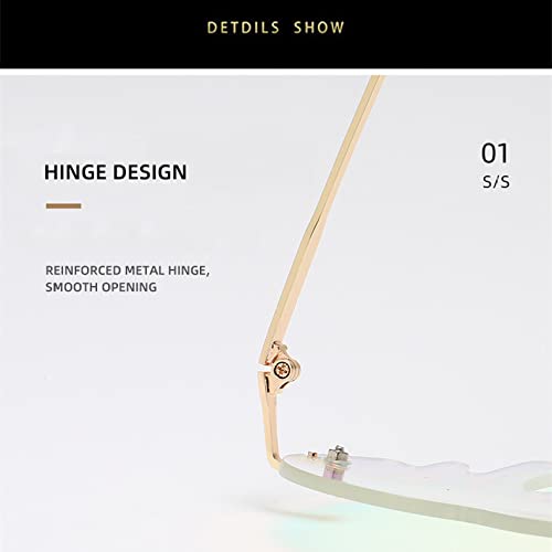 Lunettes de soleil sans monture à verres dégradés thé et forme coeur - 4