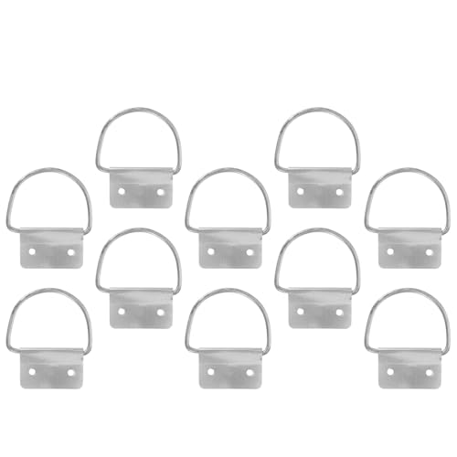 FONDOTIN Maniglia in Metallo per Bidoni della Spazzatura Esterni Set da 10 Pezzi Anello di Trazione Antiscivolo Resistente alle Intemperie per Contenitori e Cassette Attrezzi