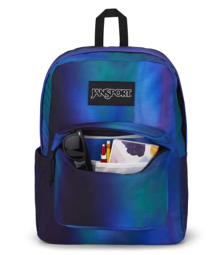 Image of JanSport SuperBreak Plus Backpack with Padded 15-inch Laptop Sleeve and Integrated Bottle Pocket - Spacious and Durable Daypack for Work and Travel - Dark Duachrome