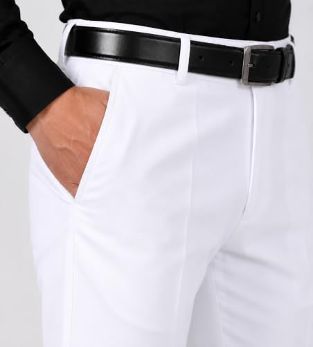 Image of Men's Slim Fit Formal Trousers | Office & Business Wear | Men's Solid Formal Pants (256)