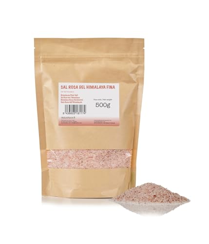 FRISAFRAN | Sel Rose De l’Himalaya Fin 500g | Sel de l'Himalaya Naturel | sel rose de l'himalaya | sel | Pas D'additifs | sel himalaya | sel himalaya rose | gros sel | sel regenerant | digestion saine