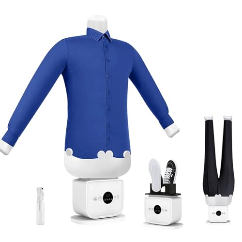 Plancha de vapor portátil con control táctil automático, secado rápido de 8 minutos, temporizador de 0 a 60 minutos, removedor de arrugas manos libres para ropa y zapatos