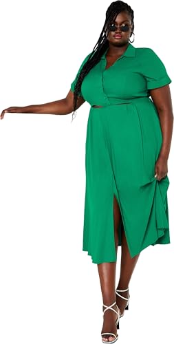 City Chic Women's Apparel Plus Size Malia Dress, Pep Green, 18-20 Plus