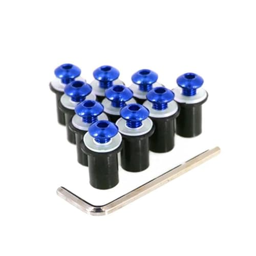 Tornillos cúpula moto M5 5mm azul para Aprilia Tuono RSV1000 RSV4R carenado frontal