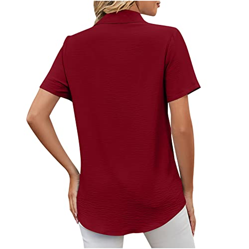 Tops para Senhoras Verão Outono Manga Curta Gola V Feliz Ovo de Páscoa Presente Tops Básicos Meninas