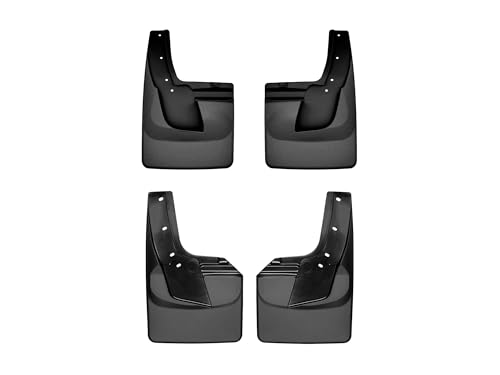 WeatherTech Custom No Drill Splash Guard MudFlaps for Dodge Ram Truck 1500, Ram 1500, Front & Rear Set (110092-120185), Black