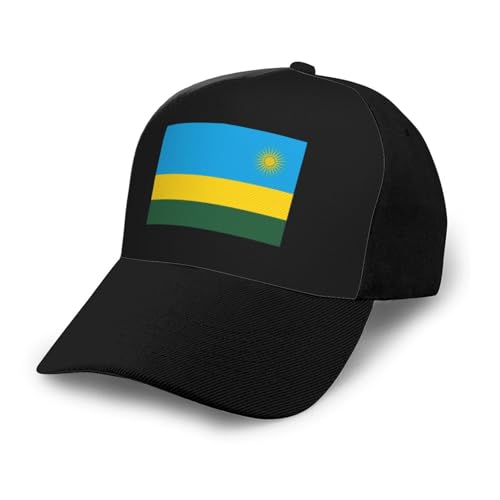 Rwanda Flag Unisex Classic Adjustable Curved Brim Baseball Cap, Trucker Hat