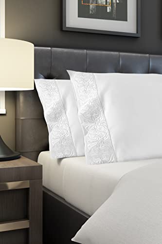 Royal Therapy Queen Sheet Set, Fitted Sheets for Queen Size Bed, Queen Sheets Cotton, 100% Cotton Sheets Queen, 17 inches Bed Sheets Queen, 1000 Thread Count White Queen Sheet